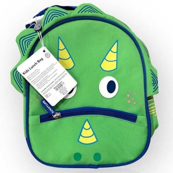 Kids Lunch Bag Dragon or Dino in Green Discontinued Rare Find - Picture 6 of 10